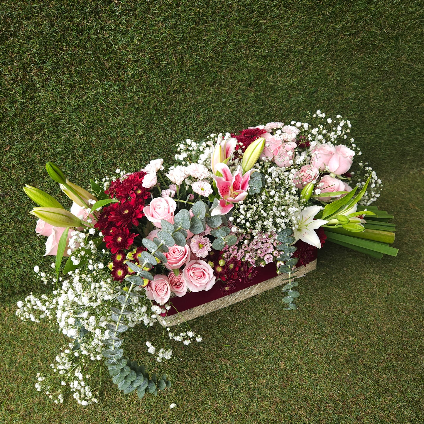 "Touch of Maroon" Floral Arrangement