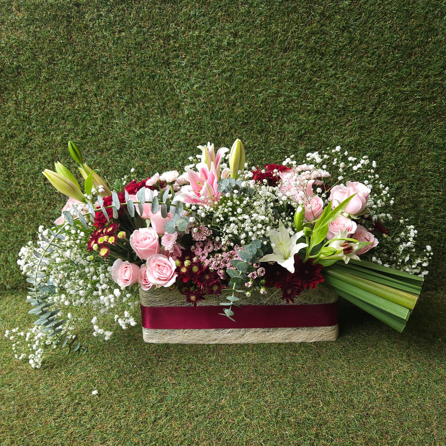 "Touch of Maroon" Floral Arrangement