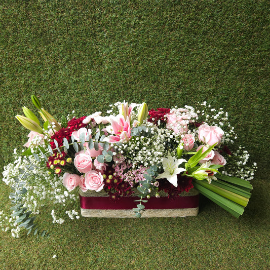 "Touch of Maroon" Floral Arrangement