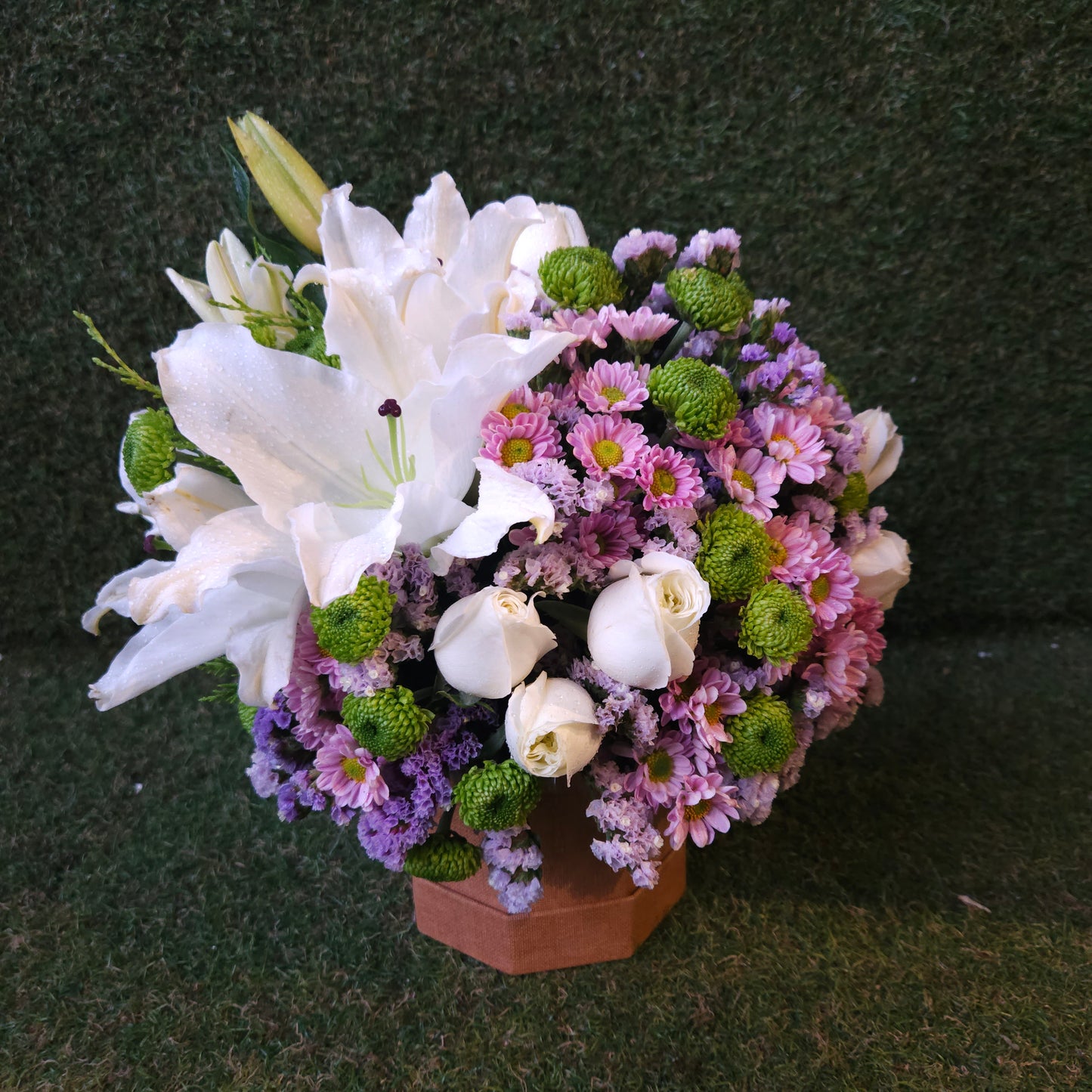 "Statement Lily & Funfetti" Floral Arrangement