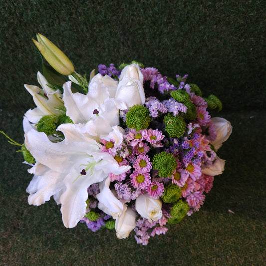 "Statement Lily & Funfetti" Floral Arrangement