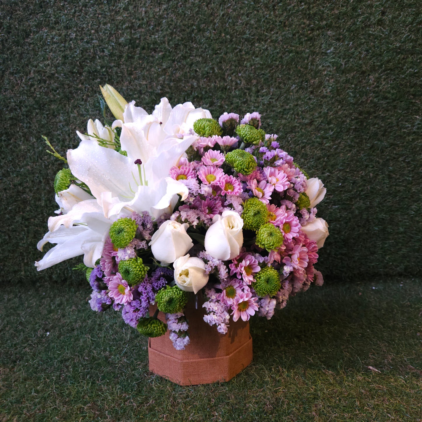 "Statement Lily & Funfetti" Floral Arrangement
