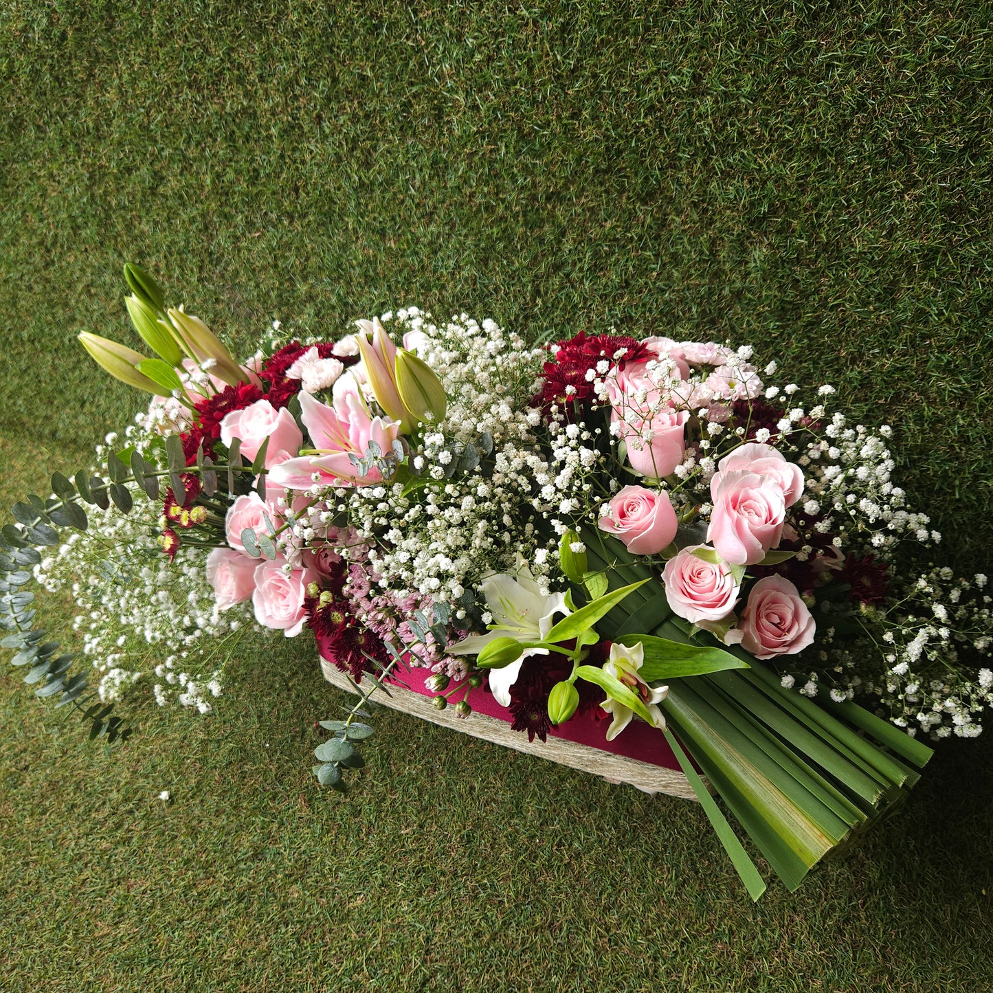 "Touch of Maroon" Floral Arrangement